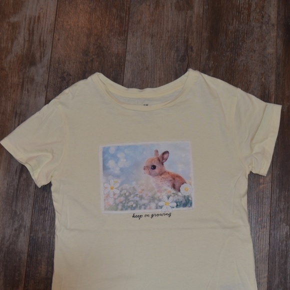 H&M - Yellow Blouse with Bunny - Picture 3 of 3